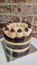 Load image into Gallery viewer, 6โ Naked Cake of the Month : Chocolate with White and Traditional Brigadeiro