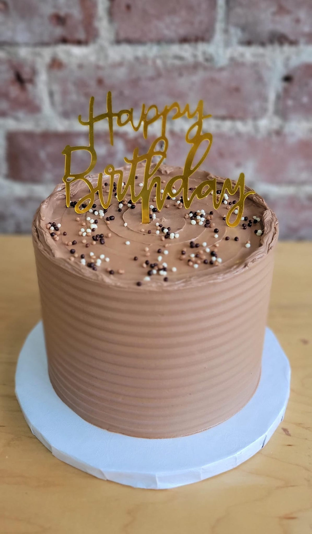 Chocolate Buttercream with Chocolate Sprinkles Cake :)