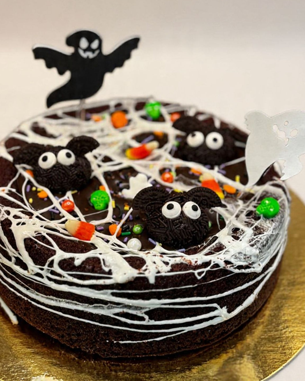 Spooky Chocolate Charlotte Cake