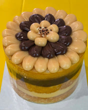 Load image into Gallery viewer, 6” Naked Cake of the Month : Vanilla with White and Traditional Chocolate Brigadeiro
