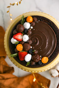 Holiday Chocolate Charlotte with Fruits