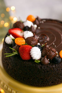 Holiday Chocolate Charlotte with Fruits