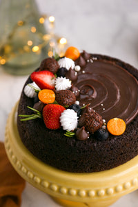 Holiday Chocolate Charlotte with Fruits