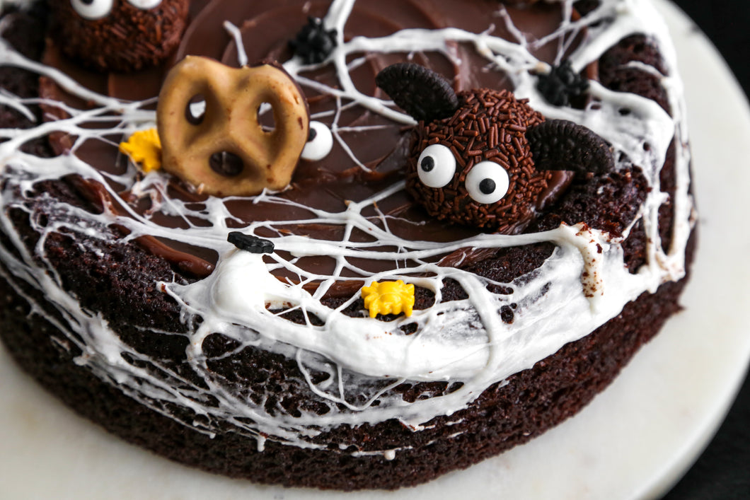 Spooky Chocolate Charlotte Cake